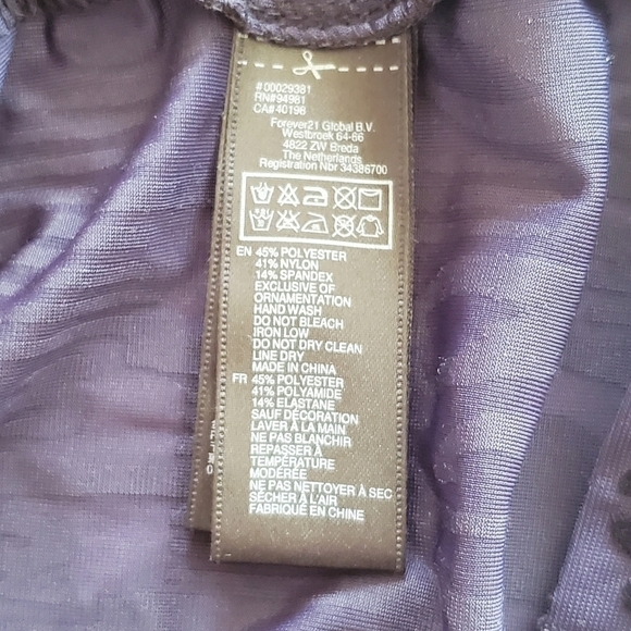 1171 * Forever 21 Burnout Velvet Crop Top Size Juniors S - Picture 4 of 6